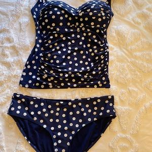 2 piece polka dot swimwear!